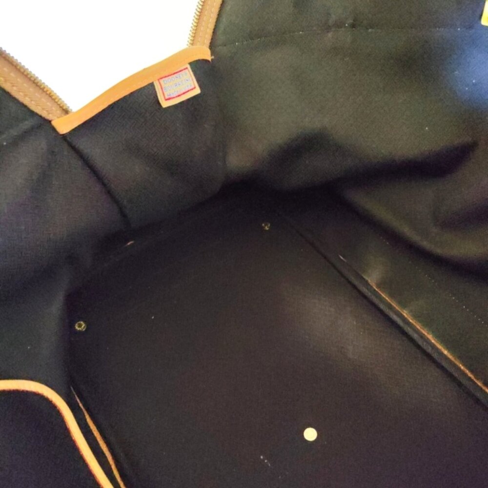 Dooney & Bourke Vintage Lg Cabriolet Zip Around Canvas/Leather Travel Bag - Blue - Picture 6 of 16